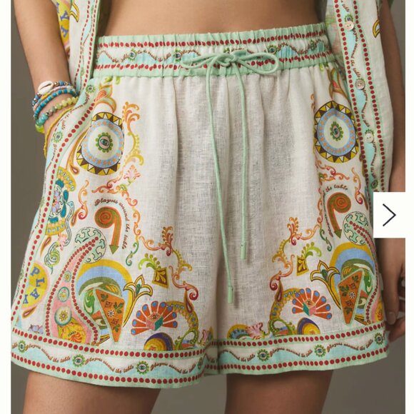 ALÉMAIS' 'Pinball' Linen shorts, Sz 8 - Picture 2 of 8